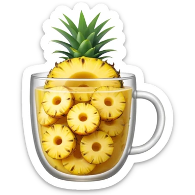 Pineapple in a cup sticker