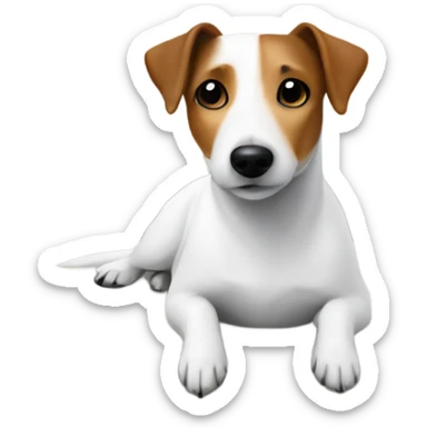 Jack Russell Terrier on a couch sticker