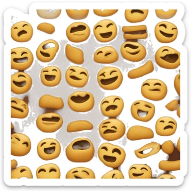 Put laughing eyes and mouth on real jaggery image sticker