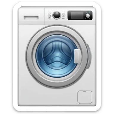 filled with laundry washing machine sticker