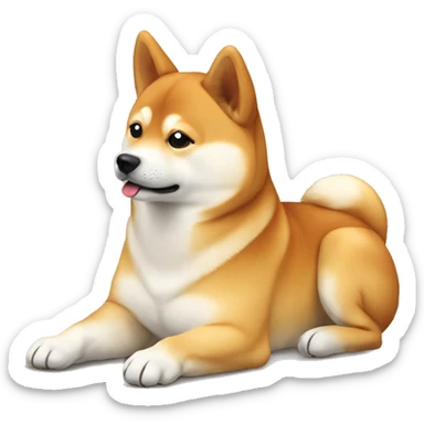 Shiba Inu laying sticker