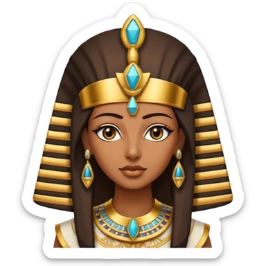 Egyptian woman with pharaoh headdress sticker