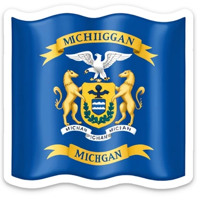 State of Michigan Flag sticker