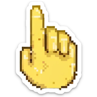 yellow finger emoji pointing at viewer sticker