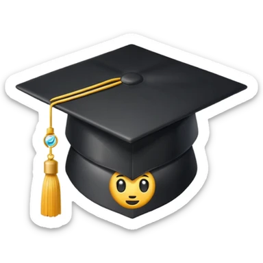 graduate cap wifi sticker