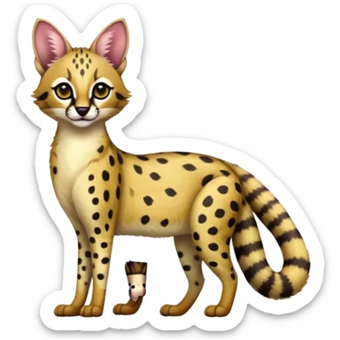 Colorful Serval-Genet-Civet-hybrid, full body sticker
