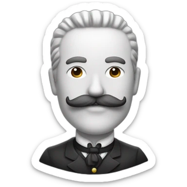 Dictateur avec une moustache carrée petite au dessous de la bouche sticker