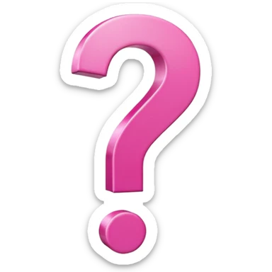 pink question  sticker
