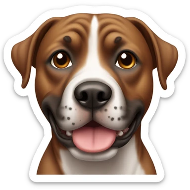 Brown dog of the Staffordshire Terrier breed sticker