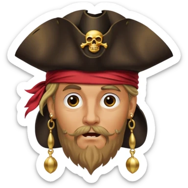 create a flabbergasted pirate sticker