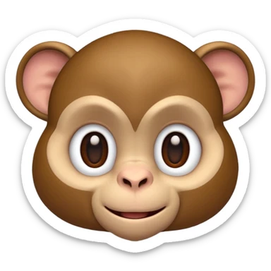 monkey with a side smirk, similar to the smirking cat emoji sticker