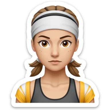 sportive woman with headband

 sticker
