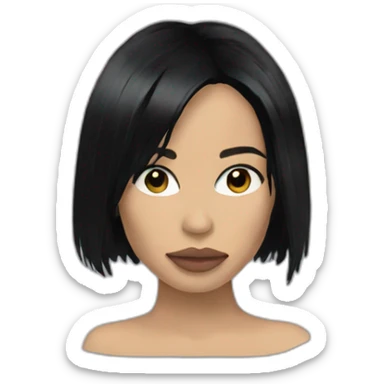 Zoë kravitz with black hair sticker