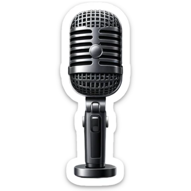 Microphone singing emoji  sticker