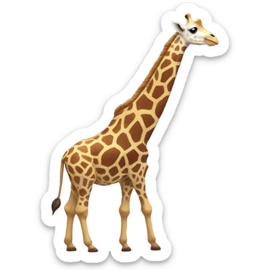 Giraffe eating Purple cloud   sticker