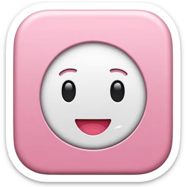 Símbolo do YouTube em tons rosa claro e branco com contorno branco, efeito adesivo, estilo emoji de iPhone. sticker