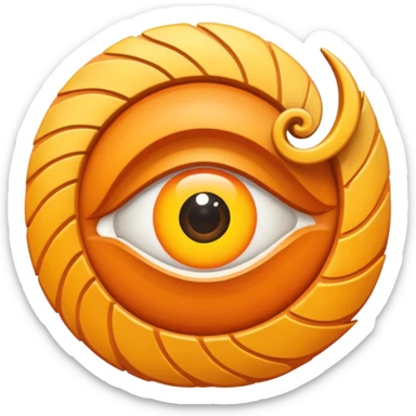 
un ojo tribal combinado con sol y sendero, con un espiral tipo energía ancestral  primitivas

 sticker