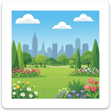 City garden sticker