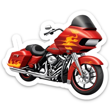 Harley Davidson whisky fire road glide  sticker