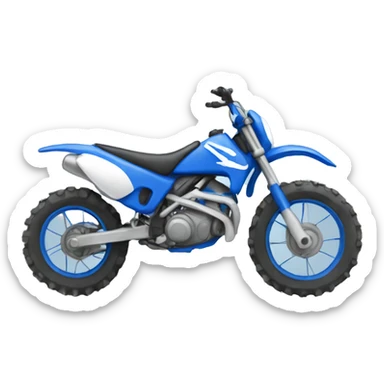 Blue dirt bike   sticker