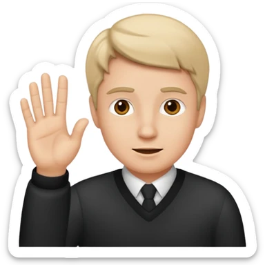 ambivalent hans gesture  sticker