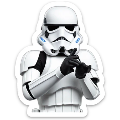 Storm trooper ok hand gesture sticker