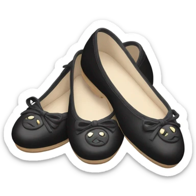 Black Chanel ballet flats sticker