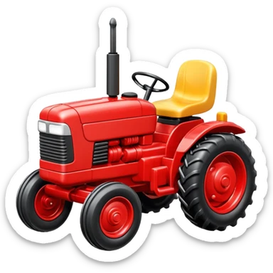 plastic toy  tractor sticker