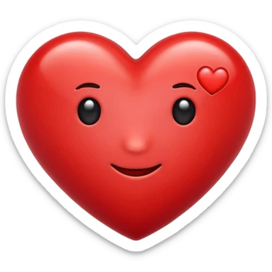 emoji heart in the color from the photo sticker