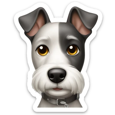 Salt and pepper colored dog terrier sticker