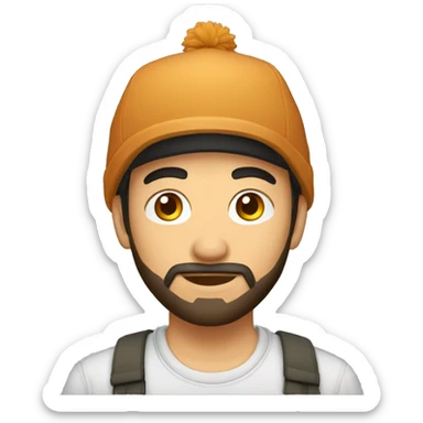 A GUY AT 23, KYRGYZ, WITH A KYRGYZ HAT ON HIS HEAD, WITH A BEARD sticker