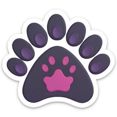 puppy paw sticker