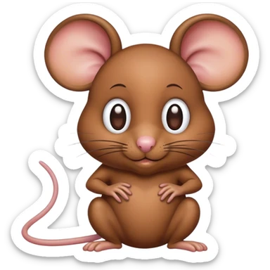 Medieval human merged with mouse non portrait sticker