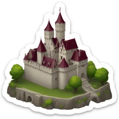 burgundy vampire castle sticker
