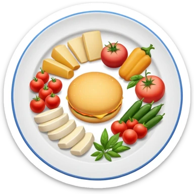 plate of food sticker