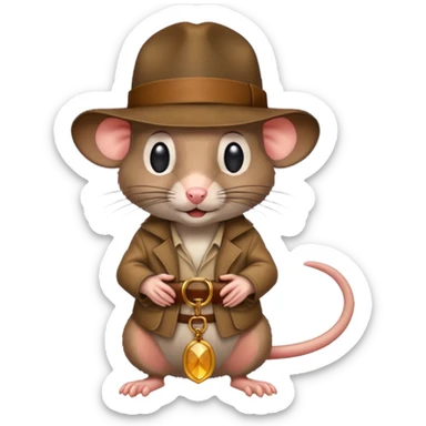 🐀 wearing Indiana jones hat sticker