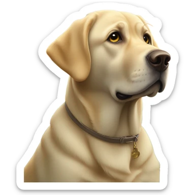 Yellow lab afraid of water sticker