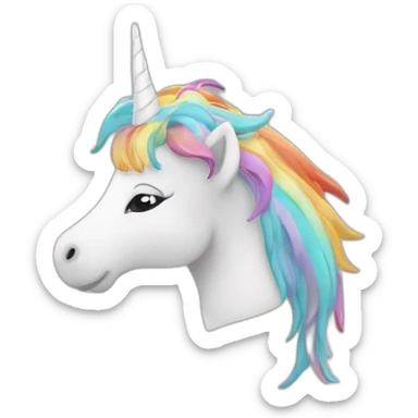 Licorne sur arc-en-ciel sticker