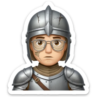 Knights with Glasses: Knight with cracked lenses after battle



















 sticker