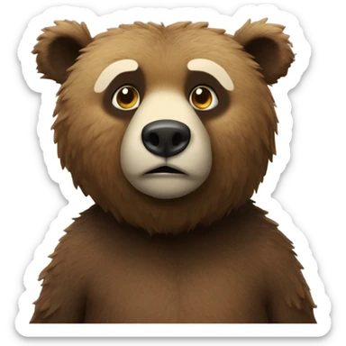 Bär mit Äpfel und einem Schwert sticker