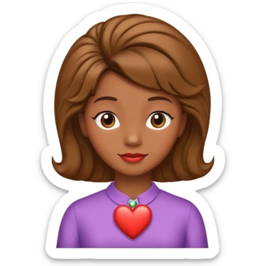 heart with a 1960s hairdo sticker