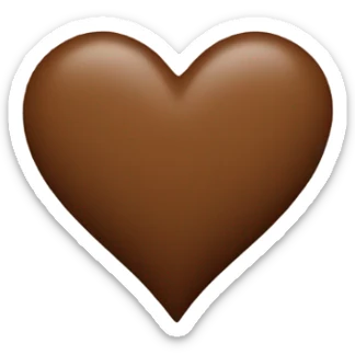 Brown Heart  sticker