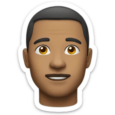 poitning at jawline sticker