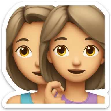 A mother hearing her daughter  sticker