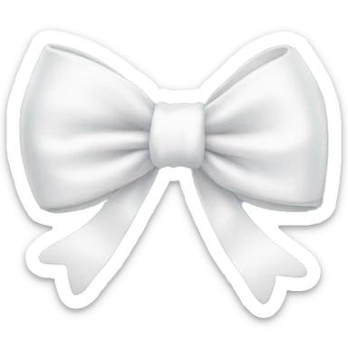 Cute white bow sticker