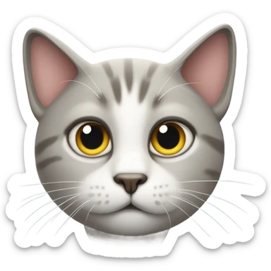 Cat conversing her eyes sticker