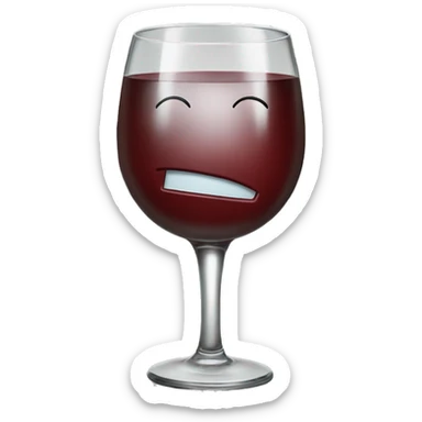 Auction of a glass of vine sticker