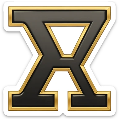 letter Z in black and gold sticker