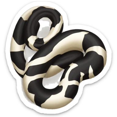 Pied Snake curled up sticker