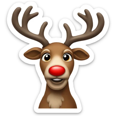 Red Nosed Reindeer sticker